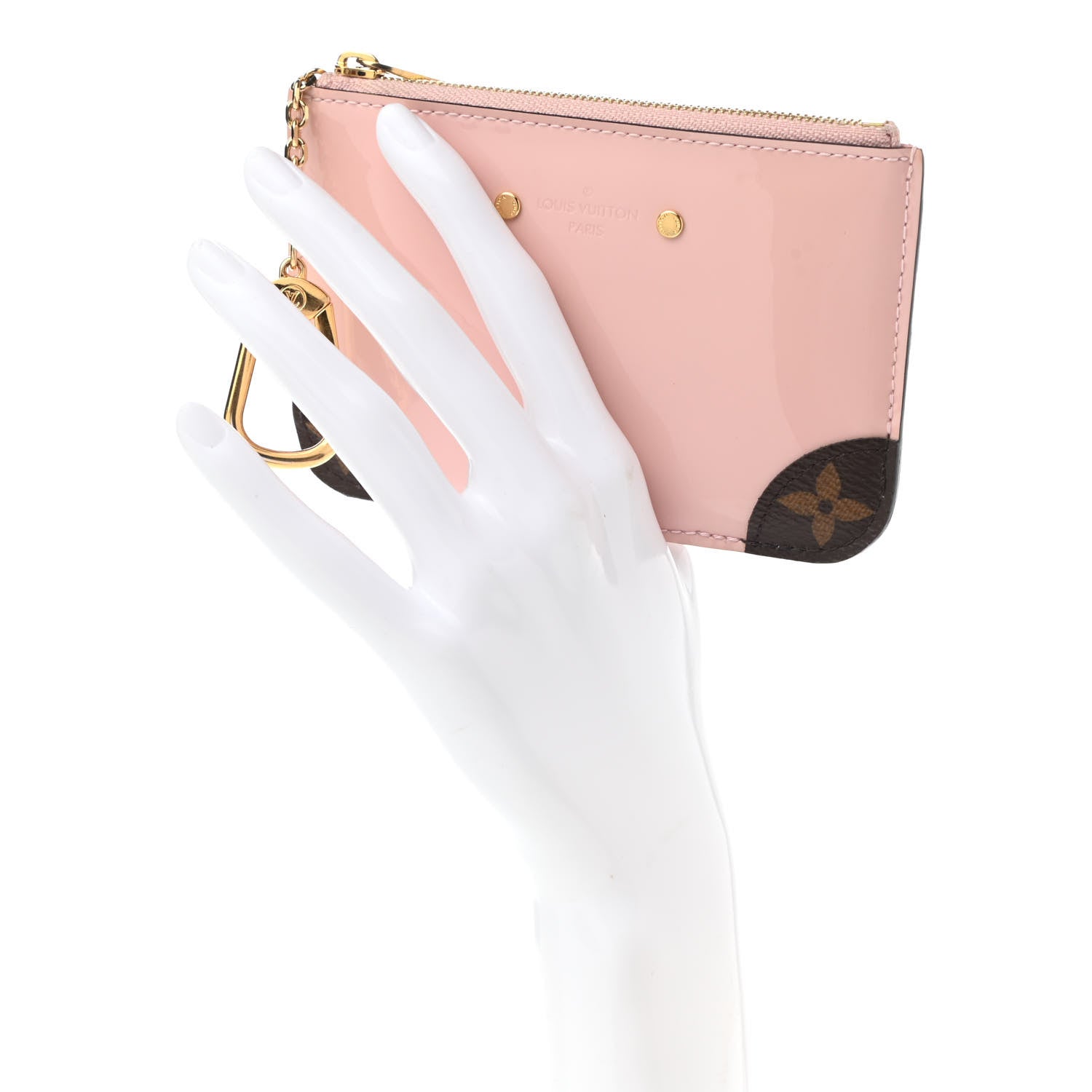 Louis Vuitton Patent Miroir Venice Key Pouch Rose Ballerine 2 of 8