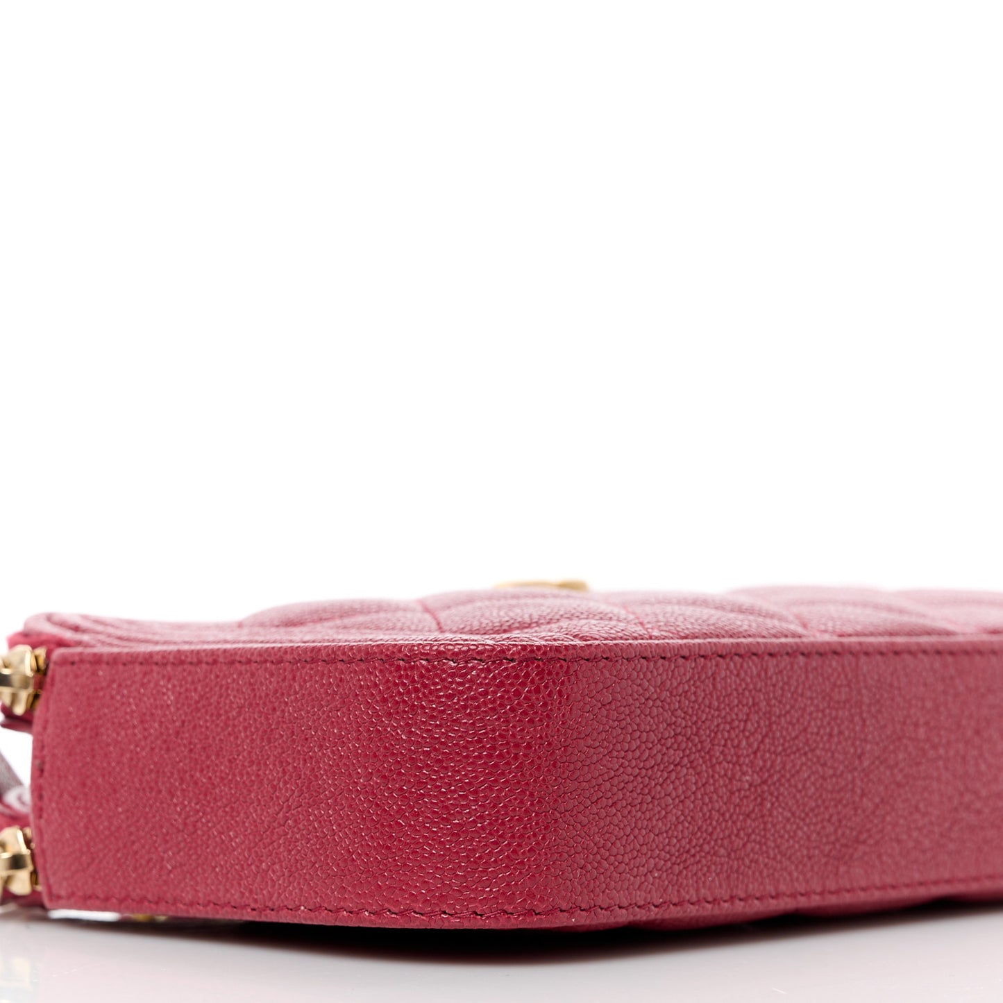 Caviar Quilted Small Boy Clutch With Chain Burgundy