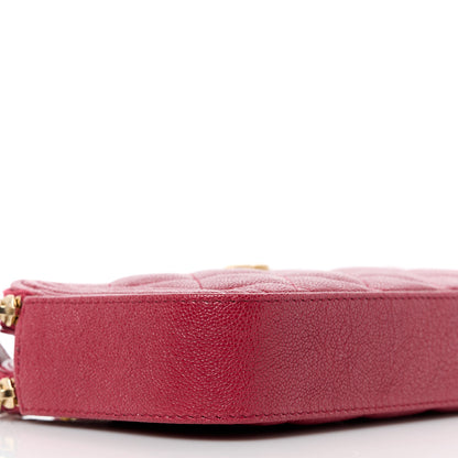 Chanel Caviar Quilted Small Boy Clutch With Chain Burgundy 12 of 14