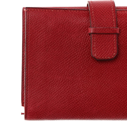 Hermes Courchevel Tri-Fold Compact Wallet Rouge Vif 11 of 12