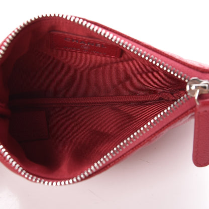 Chanel Caviar Quilted Small Cosmetic Case Red 5 of 8