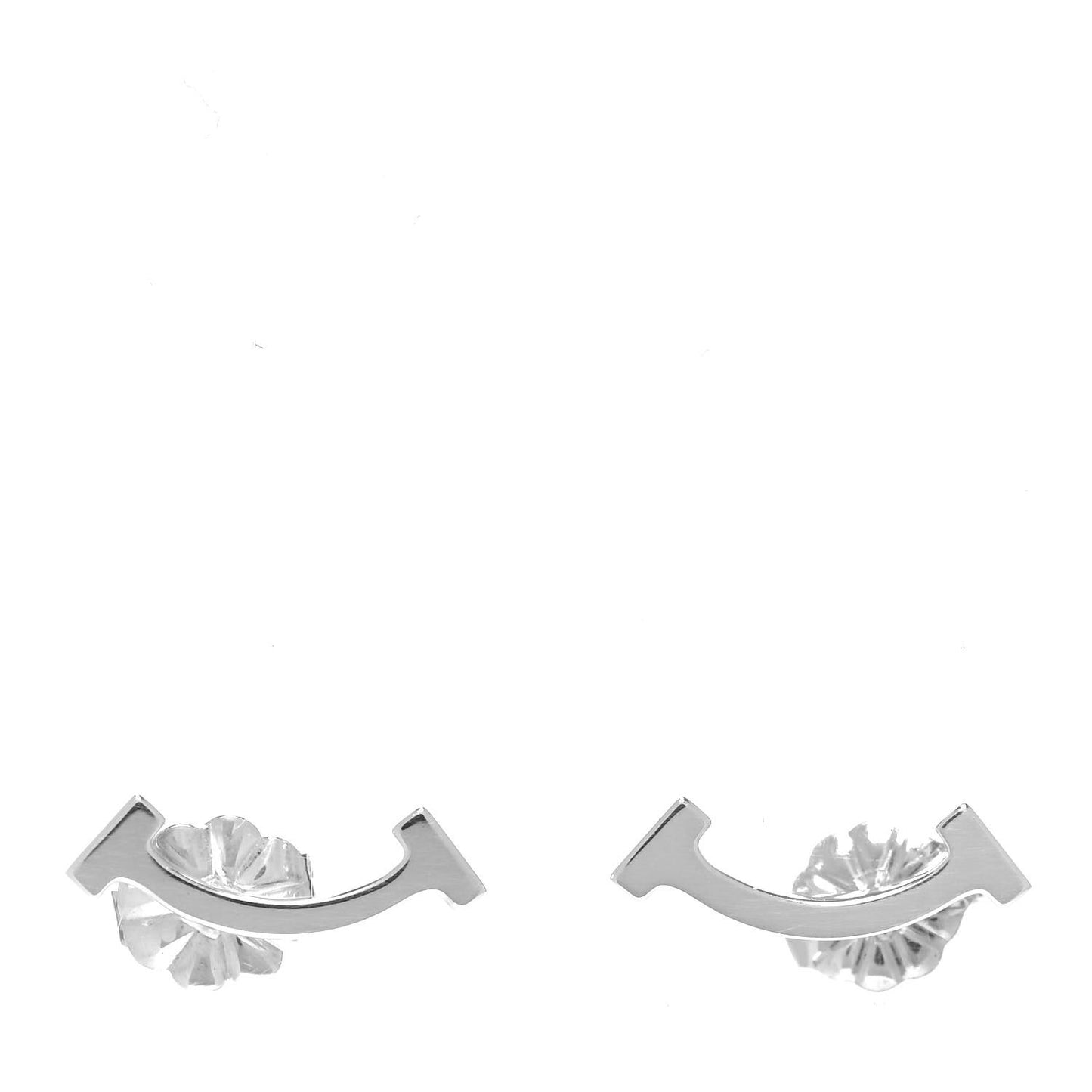 Sterling Silver T Smile Stud Earrings
