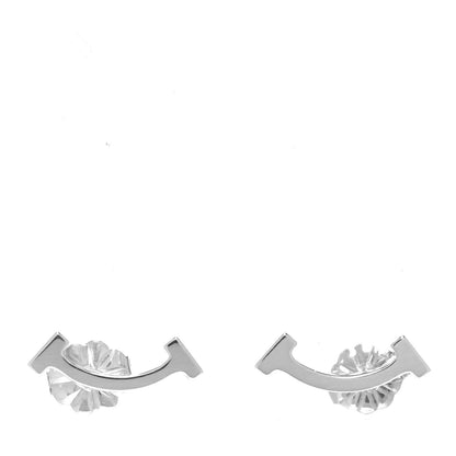 Tiffany Sterling Silver T Smile Stud Earrings 1 of 5