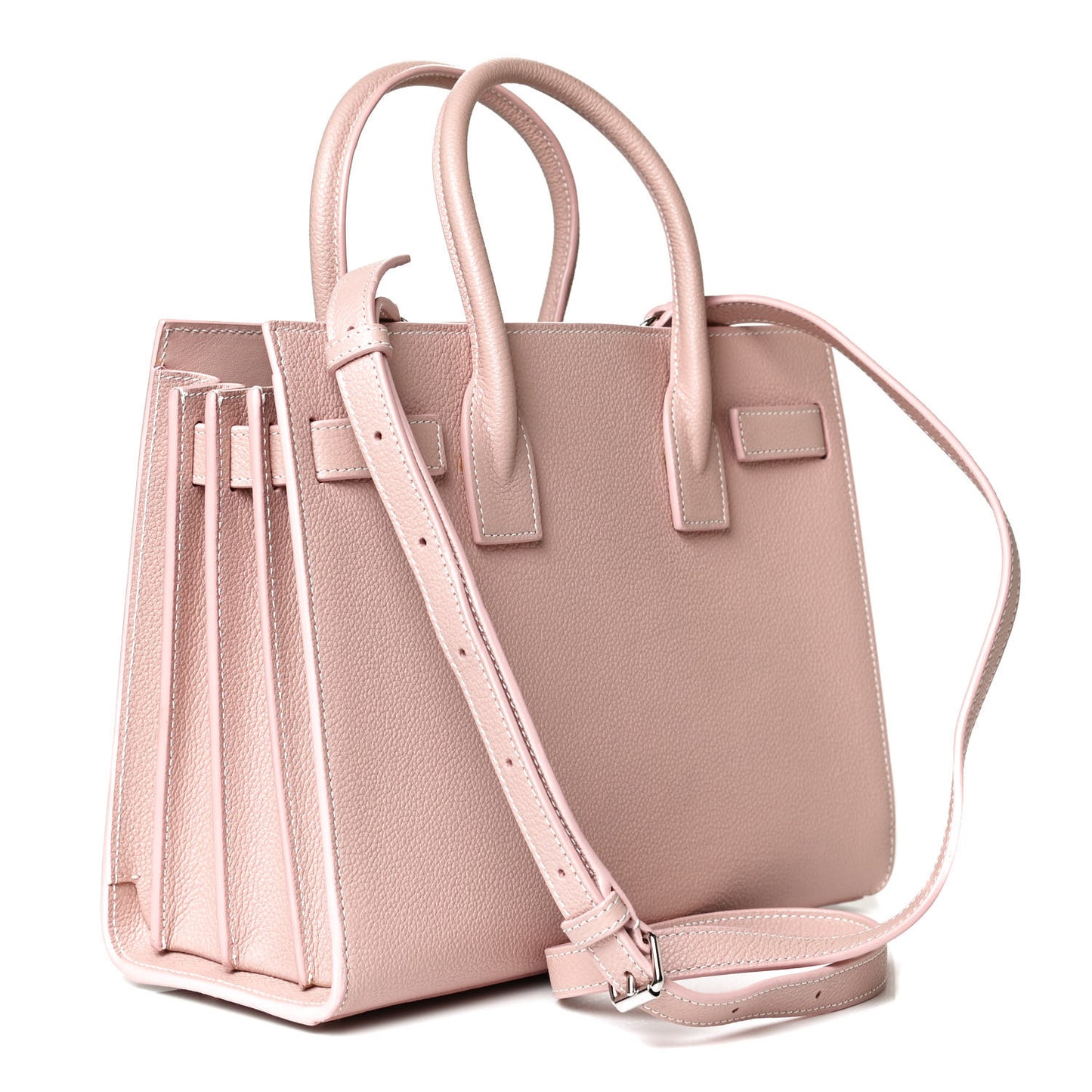 Grained Calfskin Baby Sac De Jour Antique Rose