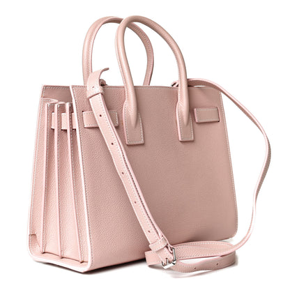 Saint Laurent Grained Calfskin Baby Sac De Jour Antique Rose 3 of 10