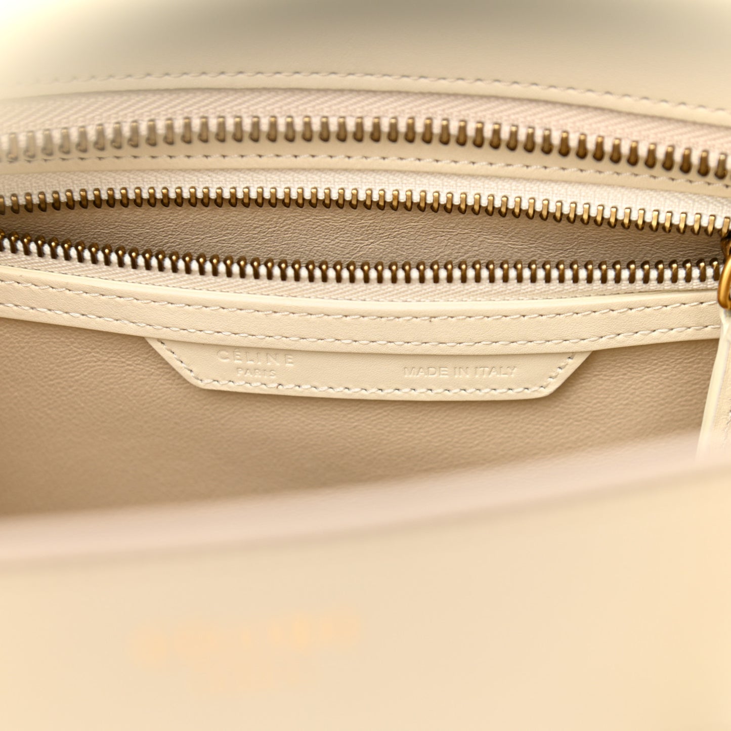 Shiny Smooth Calfskin Micro Tri-Color Luggage Natural
