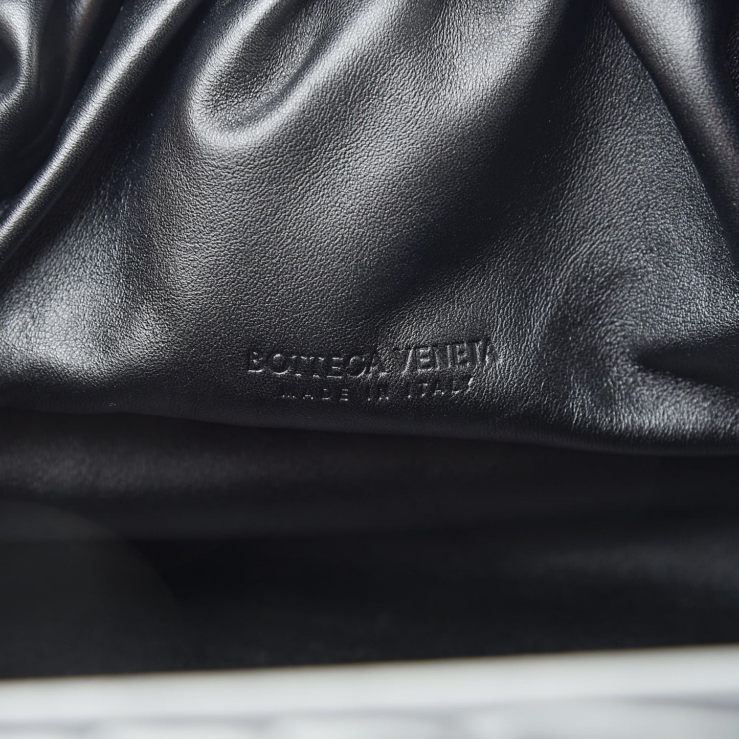 Smooth Butter Calf The Pouch Oversized Clutch Black