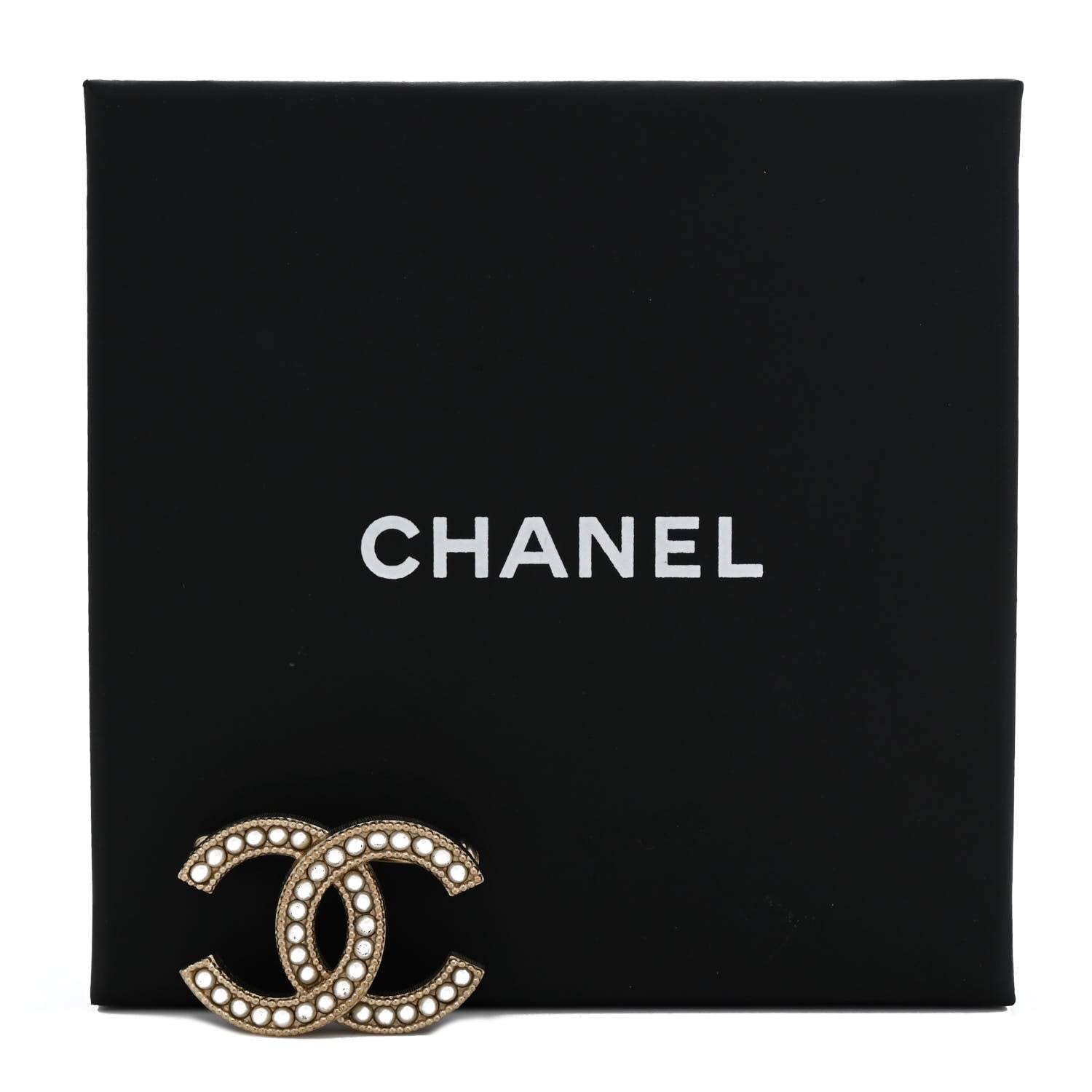 Chanel Pearl CC Mini Brooch  Gold 4 of 4