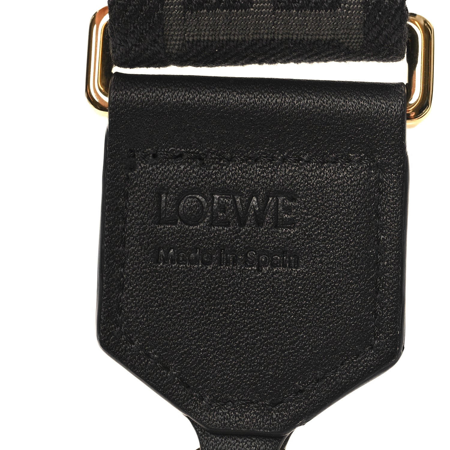 Loewe Calfskin Jacquard Webbing Anagram Strap Black 4 of 4