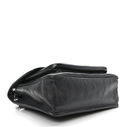 Saint Laurent Crinkled Calfskin Matelasse Monogram Medium Niki Chain Satchel Storm 4 of 9