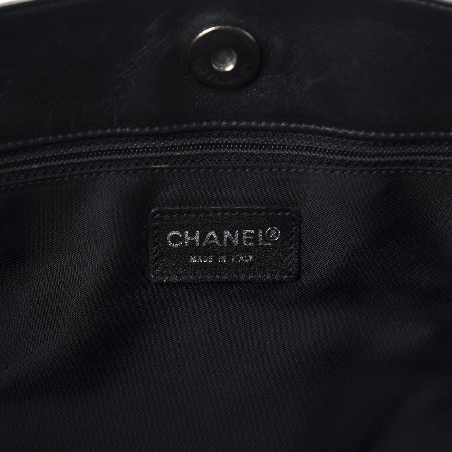 Chanel Calfskin N°5 Star Tote Black Orange 10 of 12