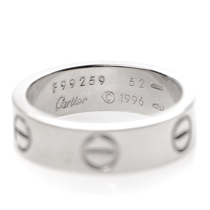 Cartier 18K White Gold 5.5mm LOVE Ring 52 6 4 of 4
