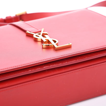 Saint Laurent Smooth Calfskin Medium Classic Monogram Universite Bag Red 7 of 7