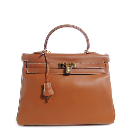 Hermes Swift Kelly Retourne 35 Gold 1 of 8
