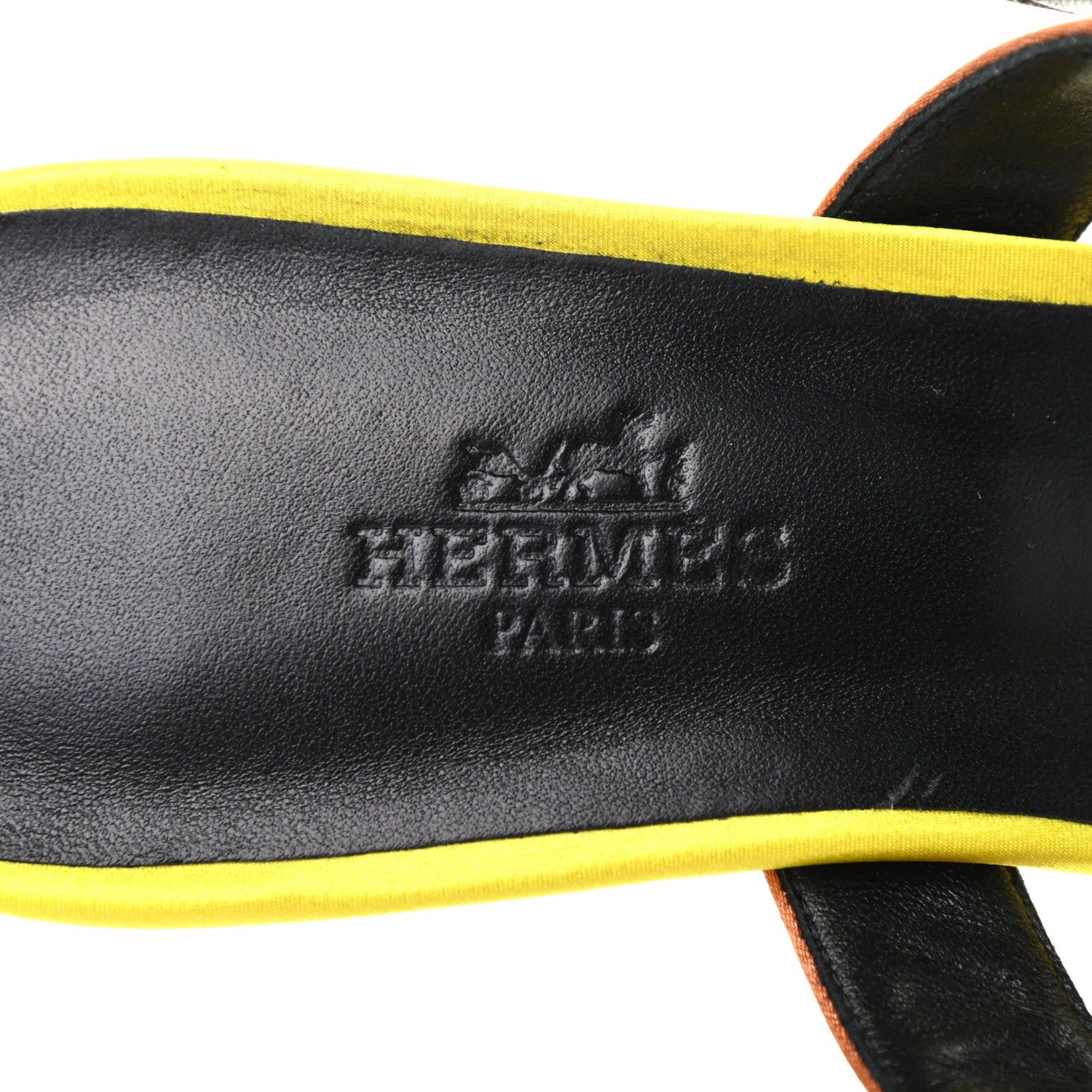 Hermes Satin Blink Mules 37 Multicolor 8 of 9