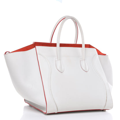 Celine Smooth Calfskin Medium Phantom Luggage White 3 of 26