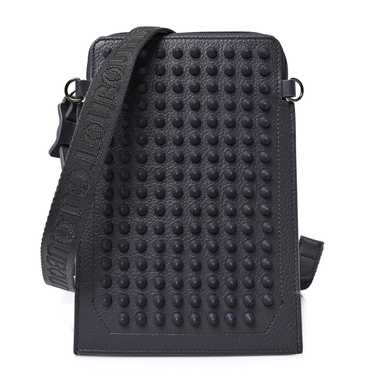 Empire Calfskin Spikes Loubilab Clutch Smoky Matte