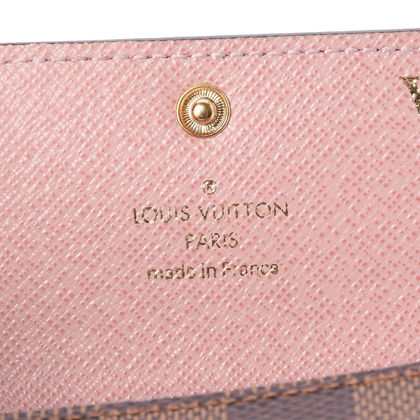 Damier Ebene Multicles 6 Key Holder Rose Ballerine