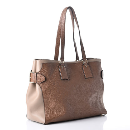 Burberry Heritage Grain Smooth Calfskin Large Clarborough Tote Sepia Brown Honey 3 of 11