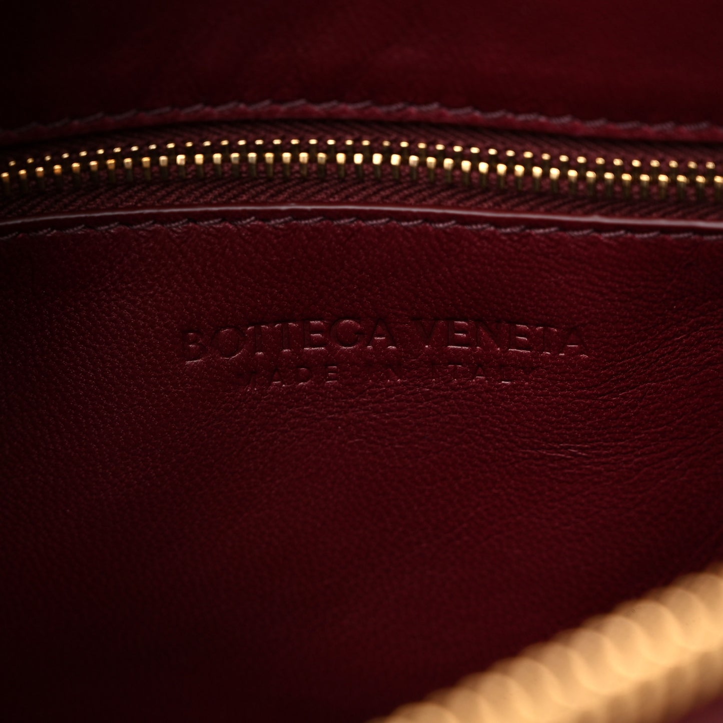 Grained Calfskin Maxi Intrecciato Brick Cassette Bag Bordeaux