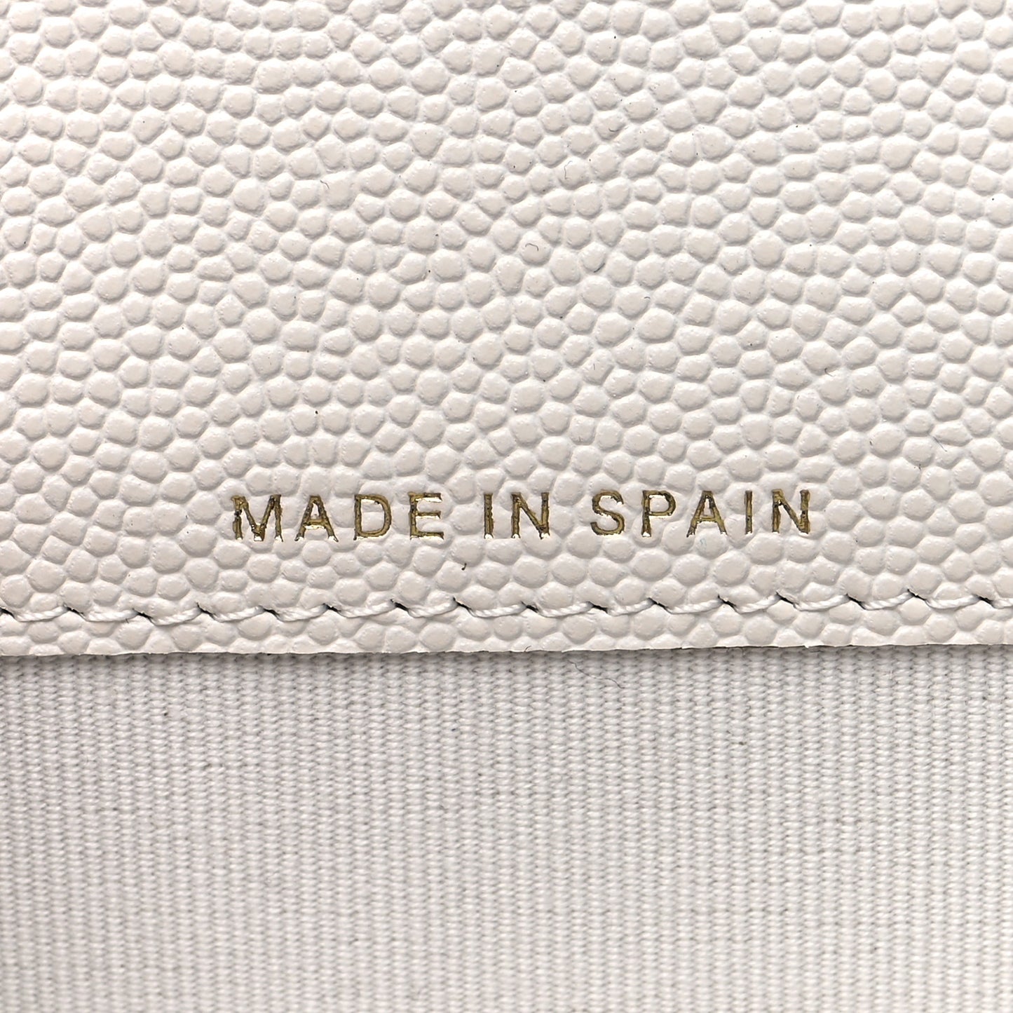 Caviar Quilted Enamel Coco Casino Flap Card Holder Wallet White
