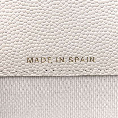 Chanel Caviar Quilted Enamel Coco Casino Flap Card Holder Wallet White 7 of 11