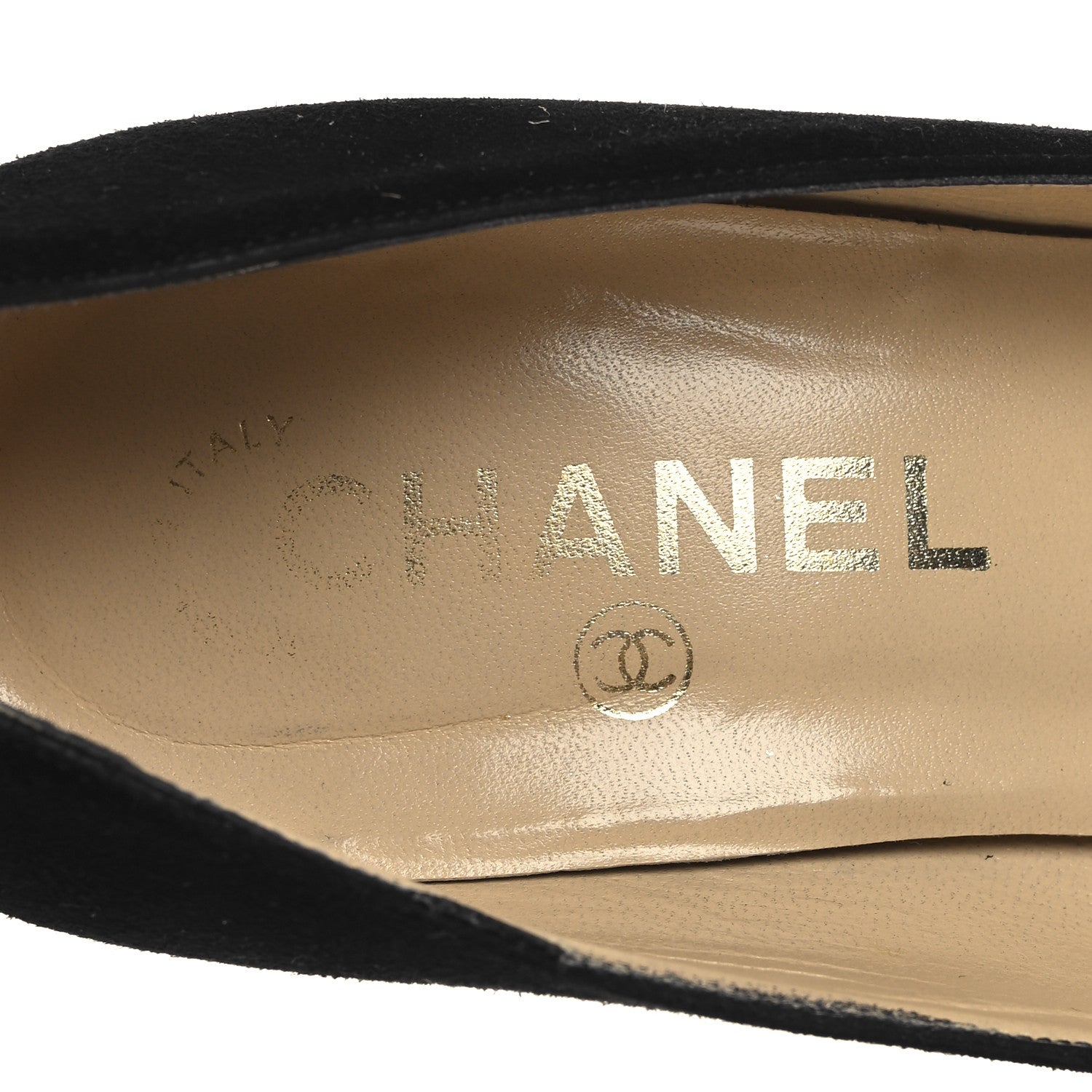 Chanel Suede CC Pumps 36.5 Black 8 of 9