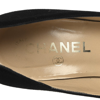 Chanel Suede CC Pumps 36.5 Black 8 of 9