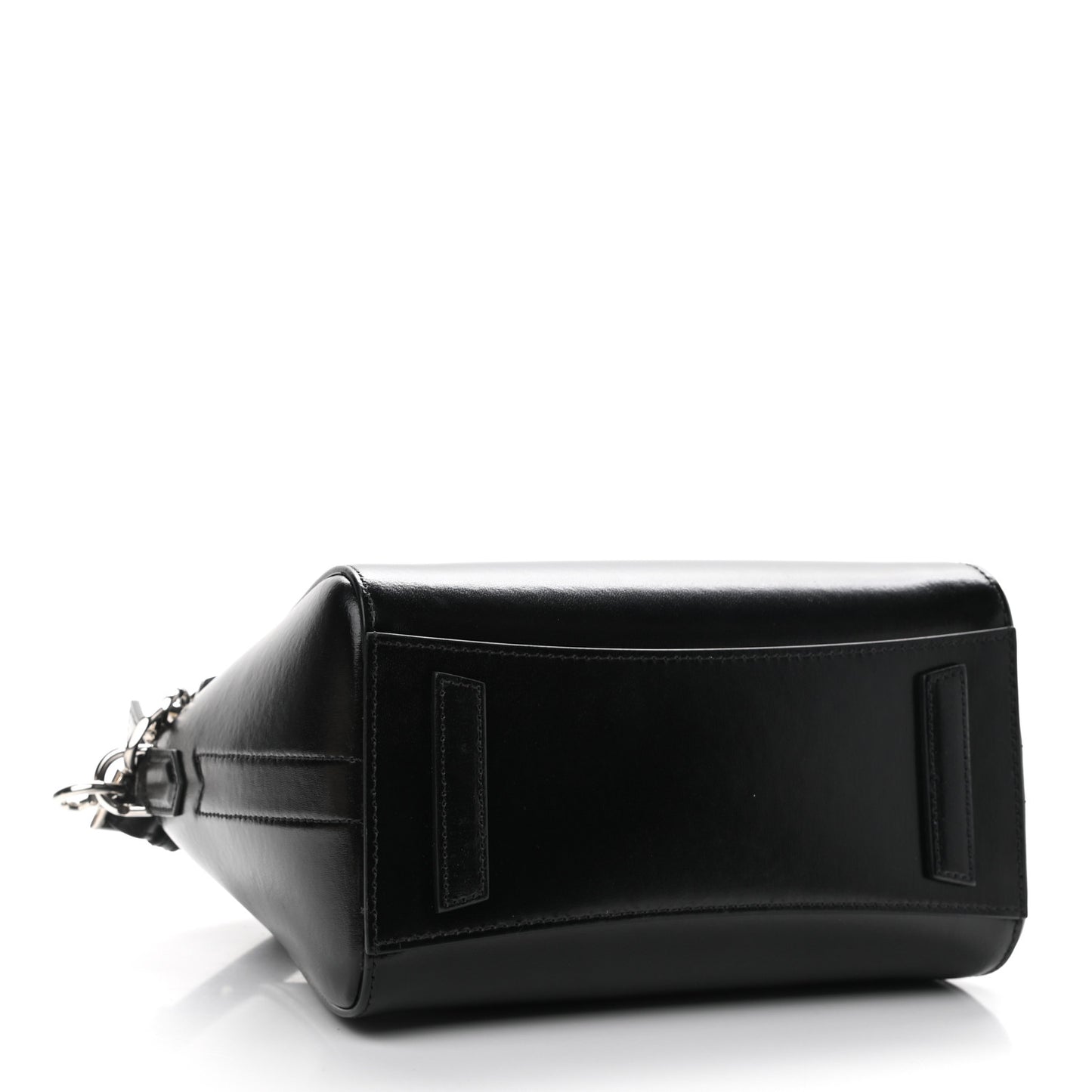 Shiny Lord Calfskin Mini Antigona With Chain Black