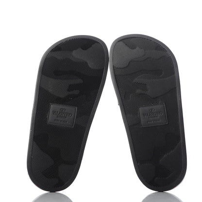 Valentino Garavani Rubber VLTN Pool Slide Sandals 35 Black 5 of 9