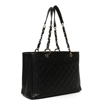 Chanel Caviar Quilted Grand Shopping Tote GST Black 3 of 10