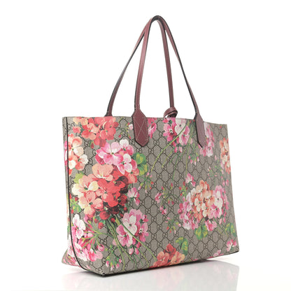 Gucci GG Supreme Monogram Blooms Medium Reversible Tote Beige Multicolor Dry Rose 4 of 15