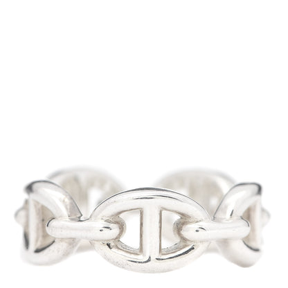 Hermes Sterling Silver PM Chaine d'Ancre Enchainee Band Ring 51 5.75 1 of 7