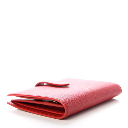 Celine Grained Calfskin Medium Multifunction Strap Wallet Coquelicot 4 of 8