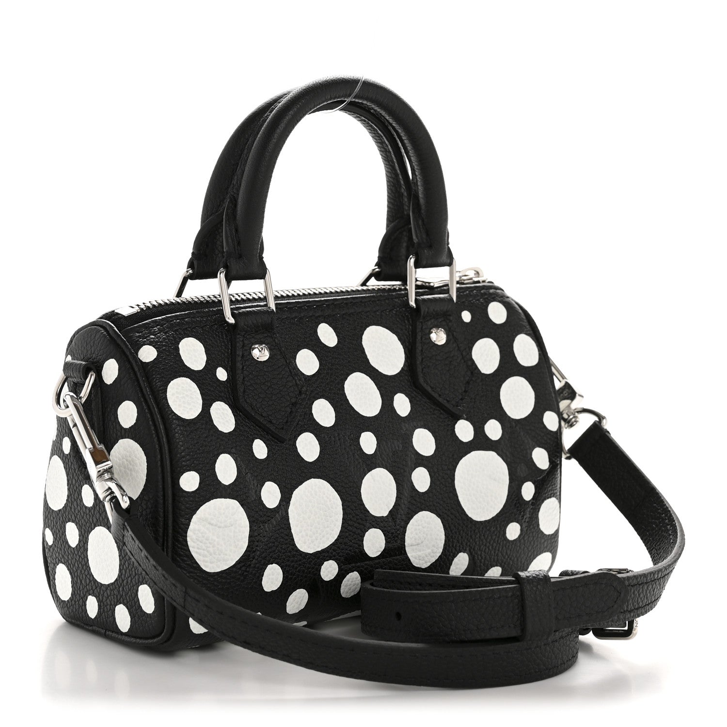 Louis Vuitton LV X YK Empreinte Infinity Dots Nano Speedy Bandouliere Black White 3 of 11
