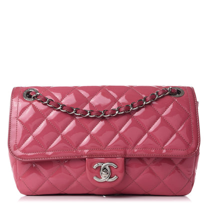 Chanel Patent Quilted Large Coco Shine Flap Pink 1 of 7