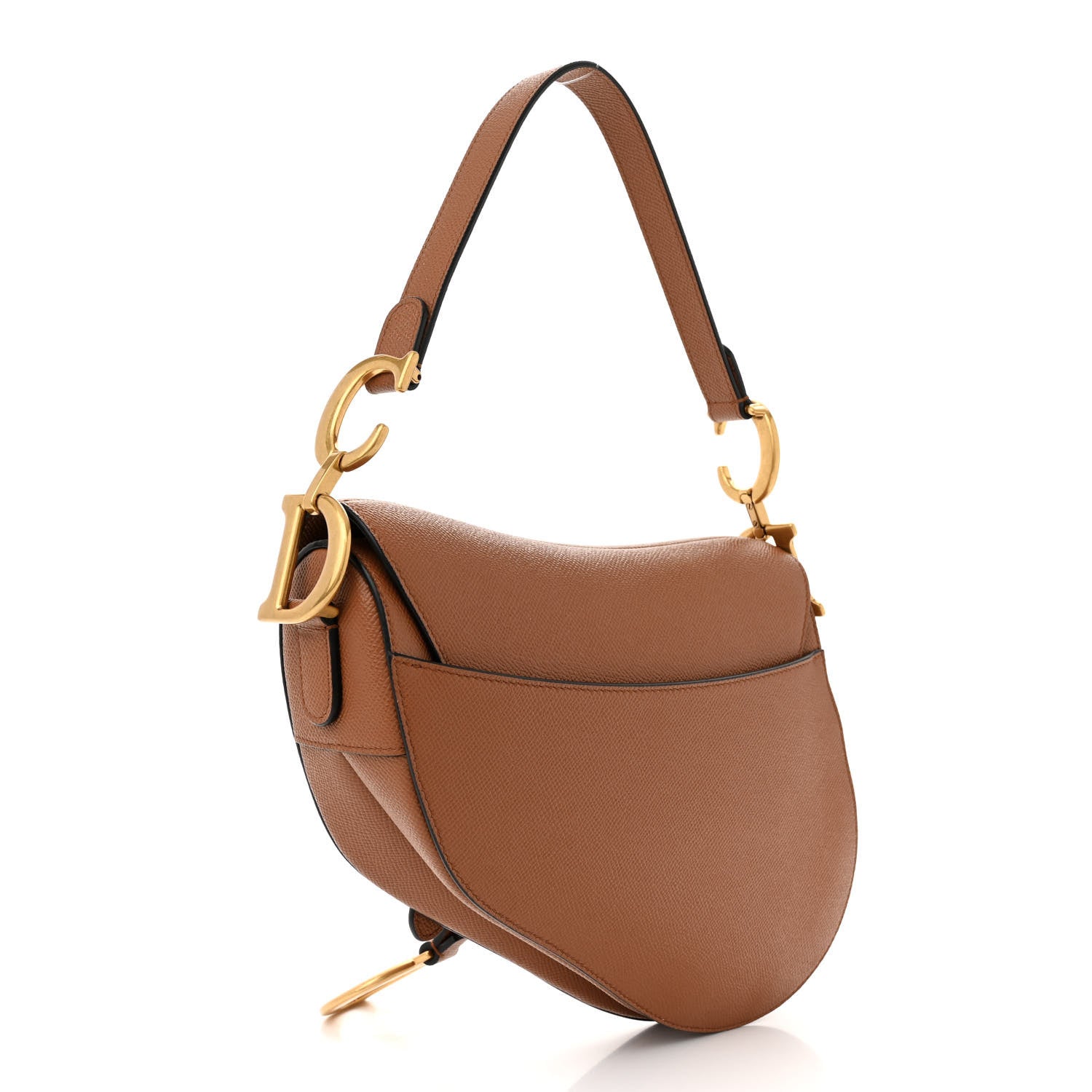 Christian Dior Grained Calfskin Saddle Bag Camello 3 of 10