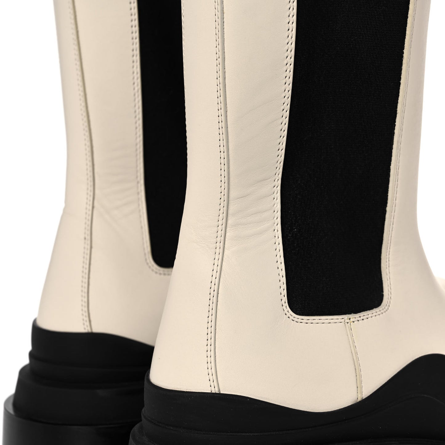 Calfskin The Tire Chelsea Boots 37 Sea Salt Black