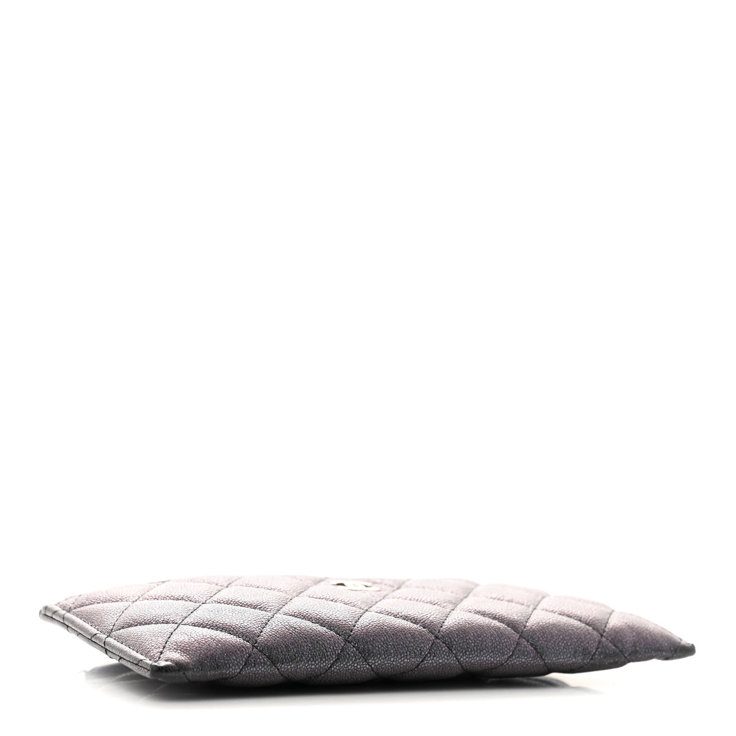 Chanel Iridescent Caviar Quilted Classic Zip Pouch Black 4 of 9