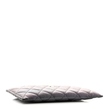 Chanel Iridescent Caviar Quilted Classic Zip Pouch Black 4 of 9