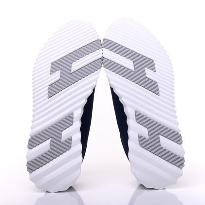 Hermes Technical Jersey Suede Goatskin Bouncing Sneakers 37 Marine 5 of 9