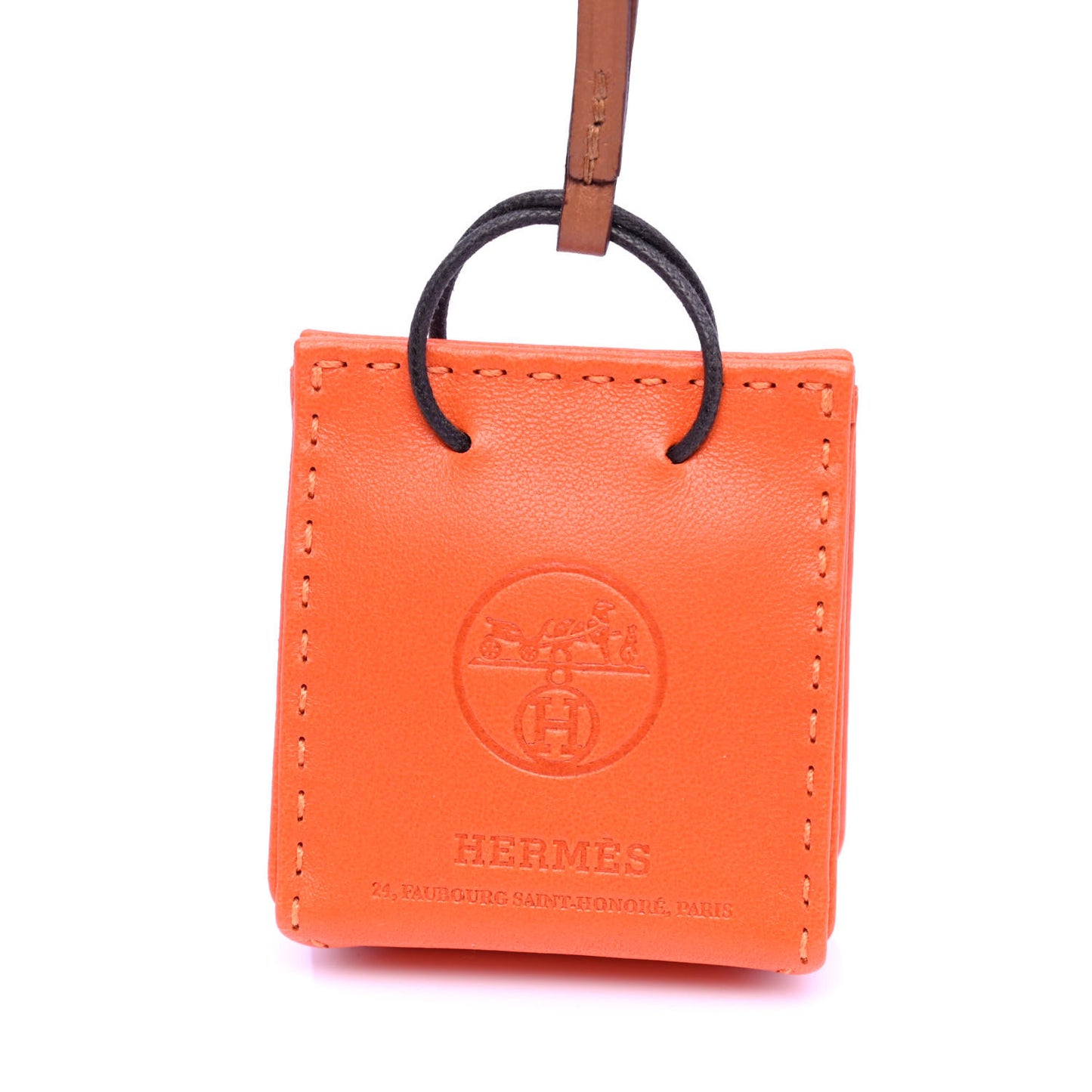 Milo Lambskin Swift Shopping Bag Charm Feu Gold