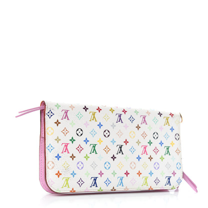 Louis Vuitton Monogram Multicolor Insolite Wallet White Litchi 3 of 6