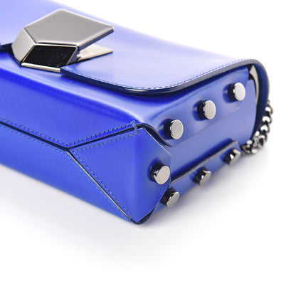 Jimmy Choo Smooth Calfskin Lockett Petite Shoulder Bag Royal Blue 9 of 9