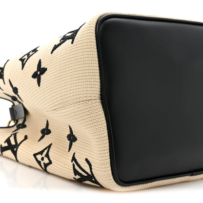 Louis Vuitton Cotton Monogram Embroidered Neonoe MM Beige Black 10 of 10