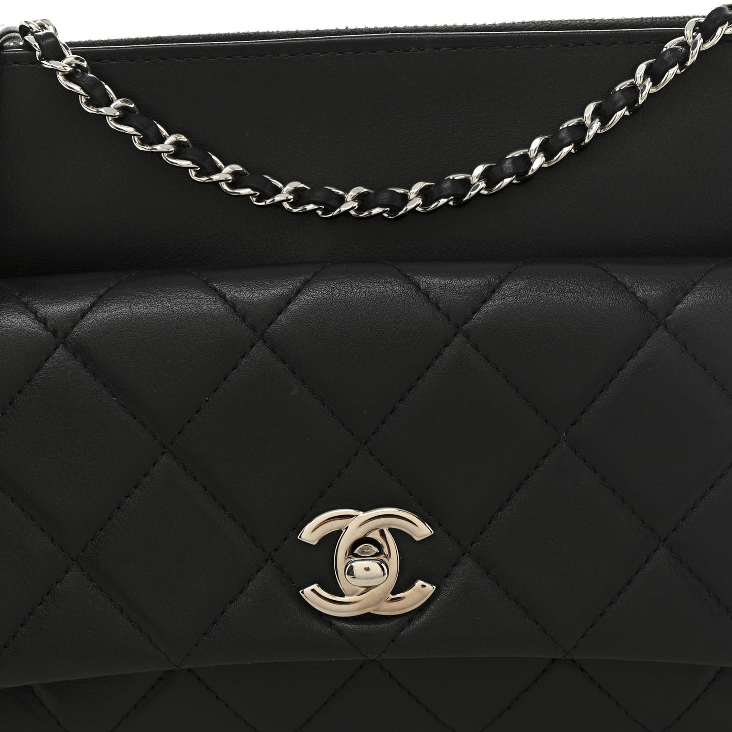 Lambskin Quilted Crossbody Black