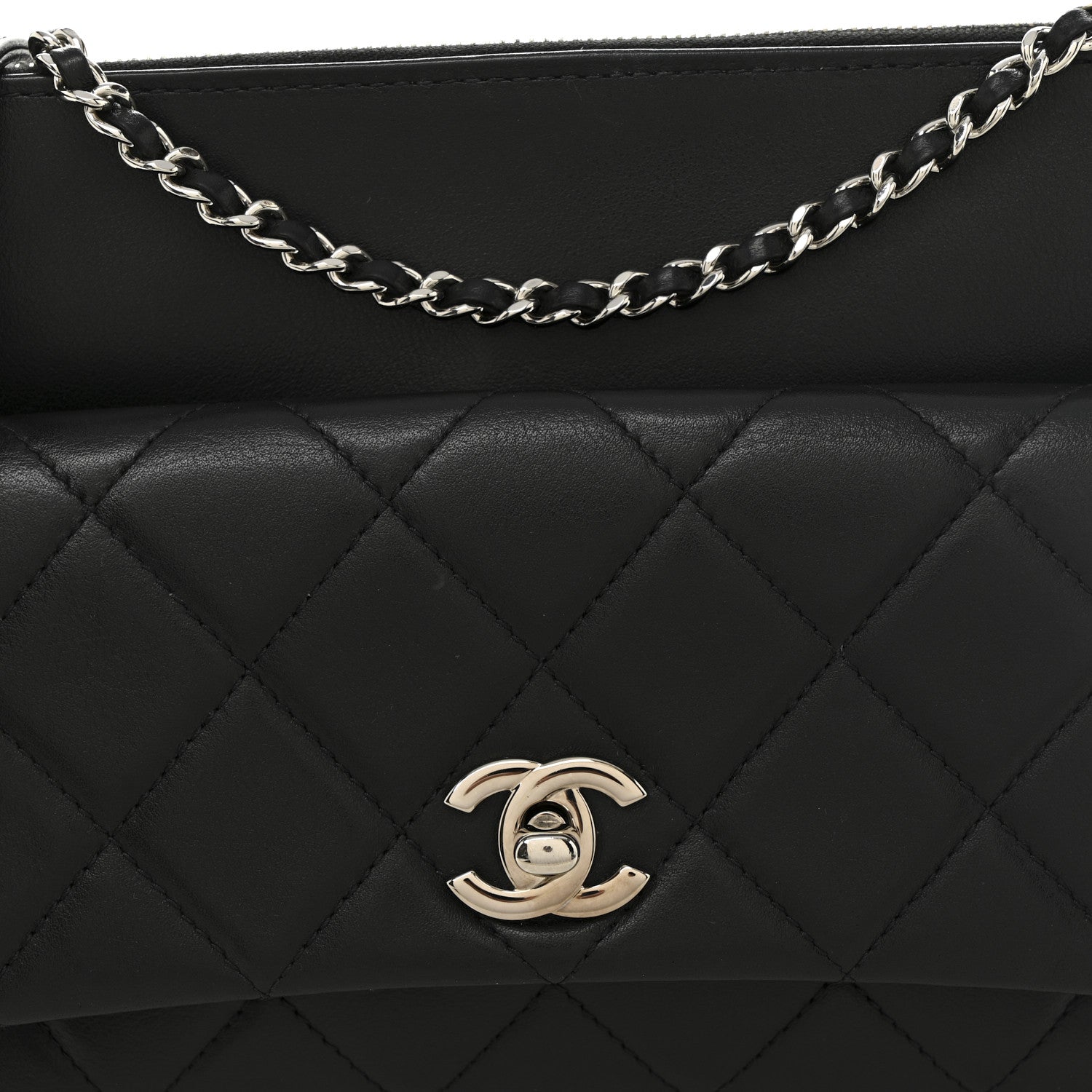 Chanel Lambskin Quilted Crossbody Black 8 of 10