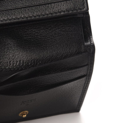 Gucci Calfskin Crystal Double G Card Case Black 7 of 8