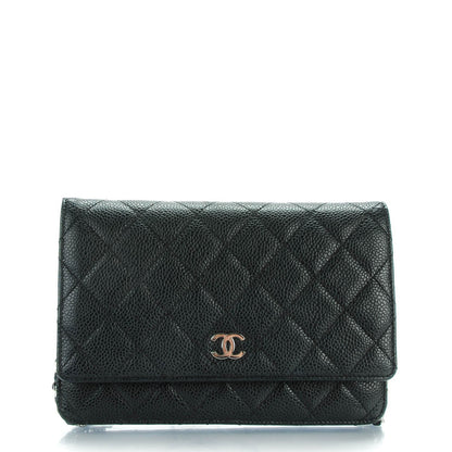 Chanel Caviar Quilted Wallet On Chain WOC Black 1 of 8