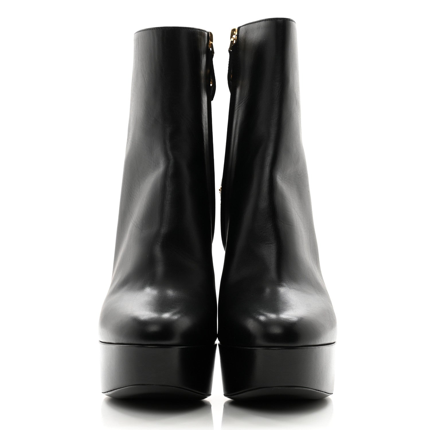Louis Vuitton Calfskin Monogram Afterglow Platform Ankle Boots 38 Black 2 of 11